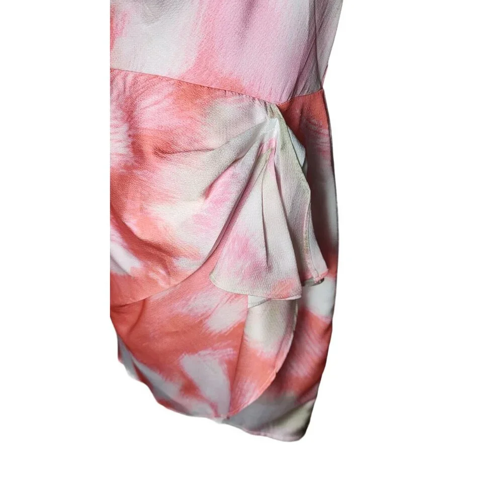 Musette Pink & Coral Tie-Dye Halter Mini Dress Fairycore Size Small - Picture 6 of 8